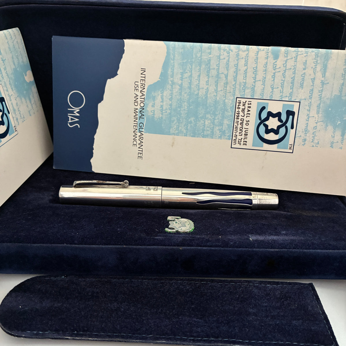 Omas Israel Jubilee 50 Sterling Silver Rollerball Pen