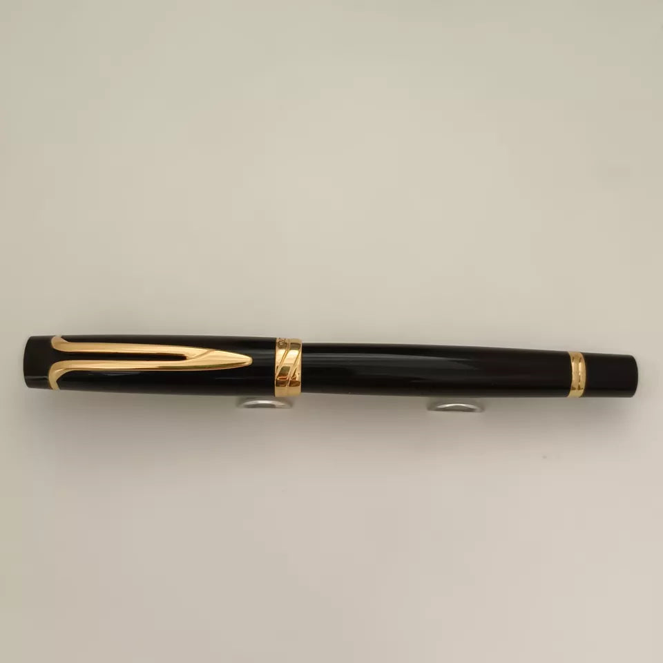 Waterman Liaison 18K / 750 Nib F Fountain Pen Black Gold Plated