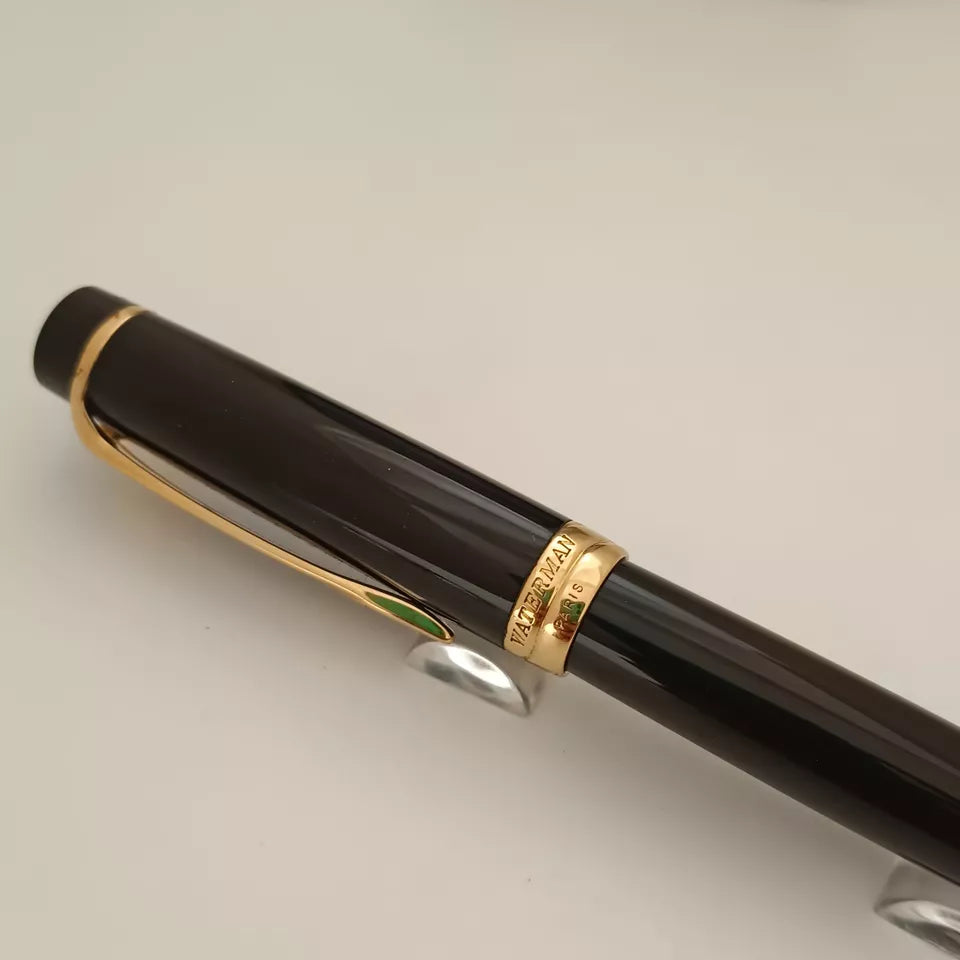 Waterman Liaison 18K / 750 Nib F Fountain Pen Black Gold Plated