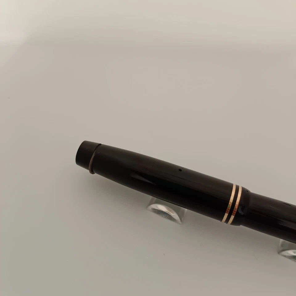 Vintage Parker Duofold Junior Black Fountain Pen Two Bands