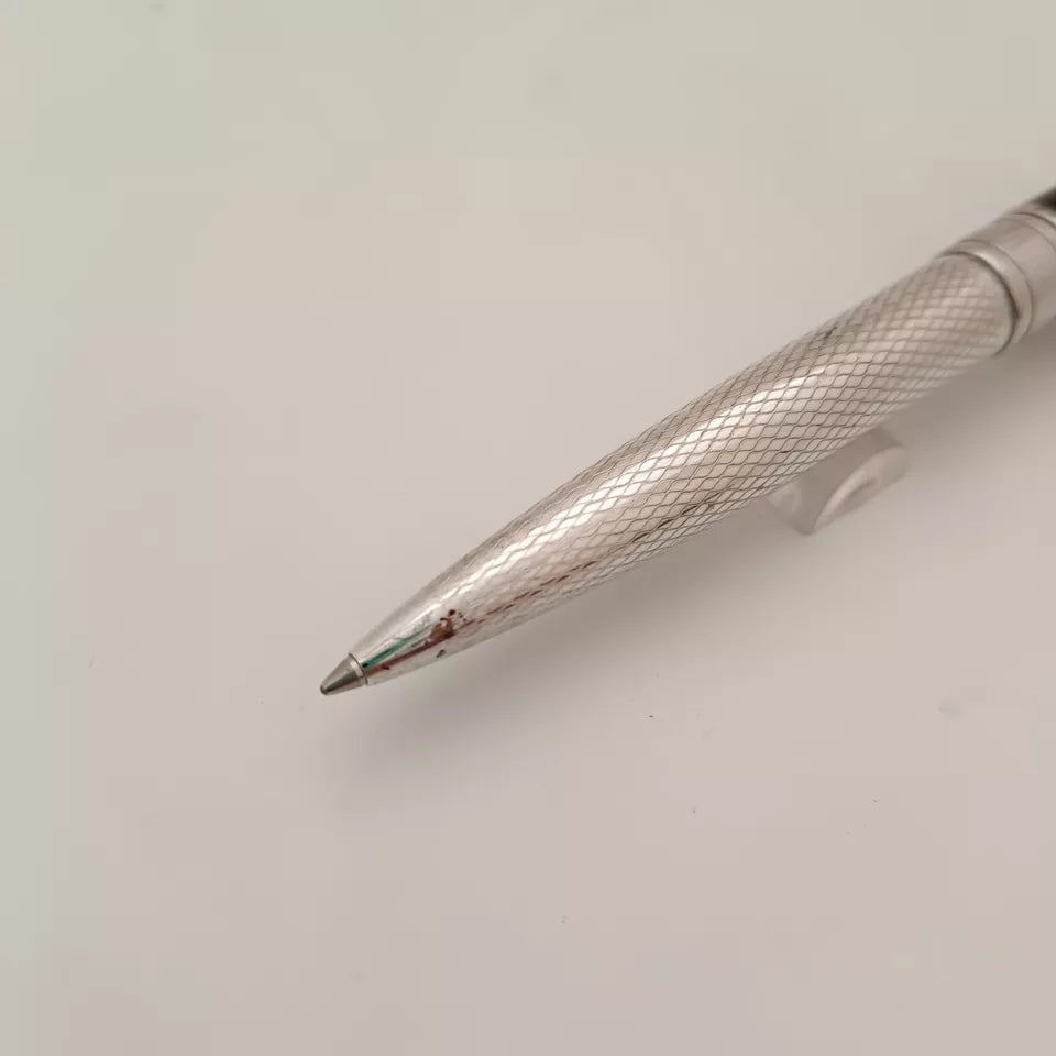 Marlen 925 Sterling Silver Green Lacquer Cap Ball Pen