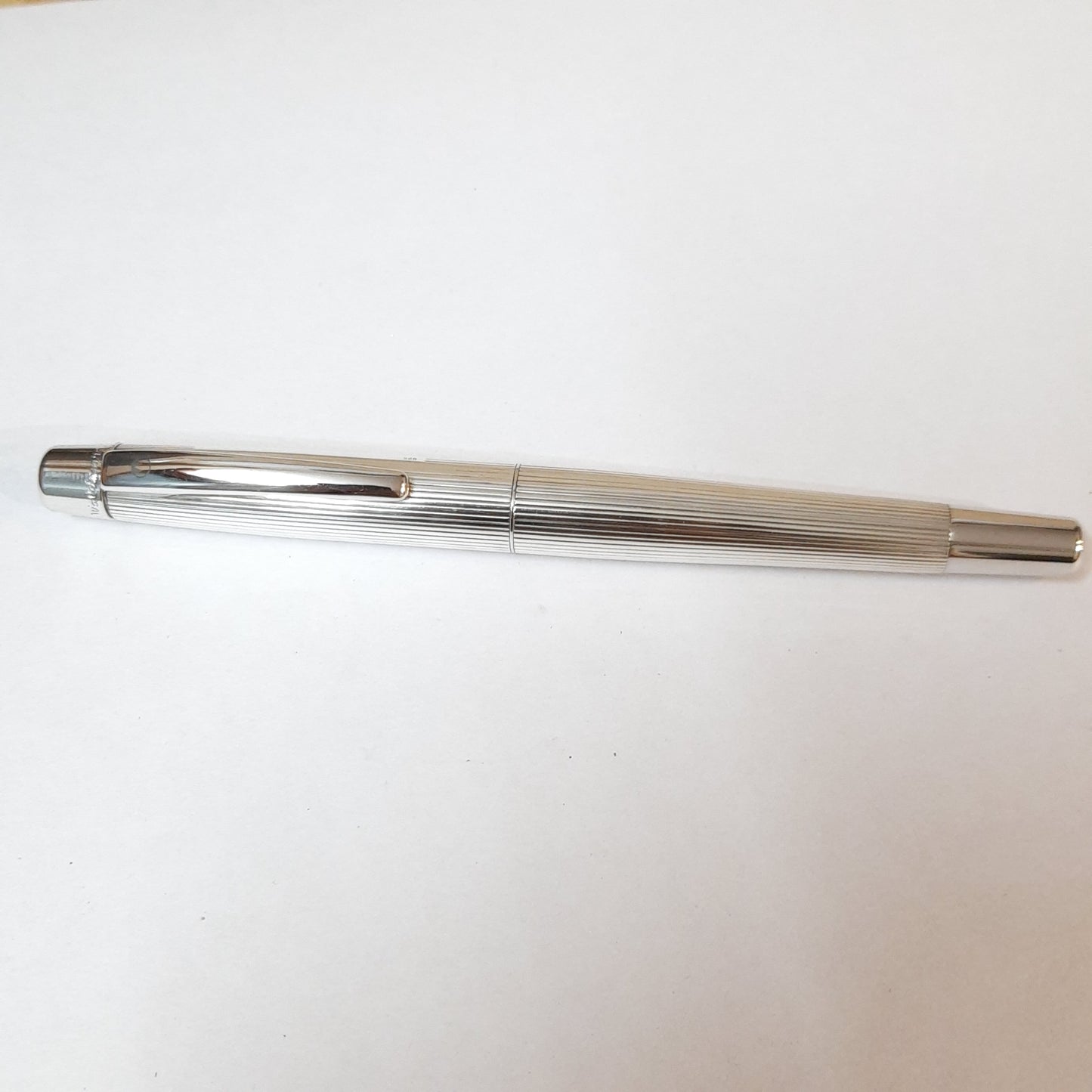Waldmann Concorde Pinstripe Pattern Sterling Silver Fountain Pen