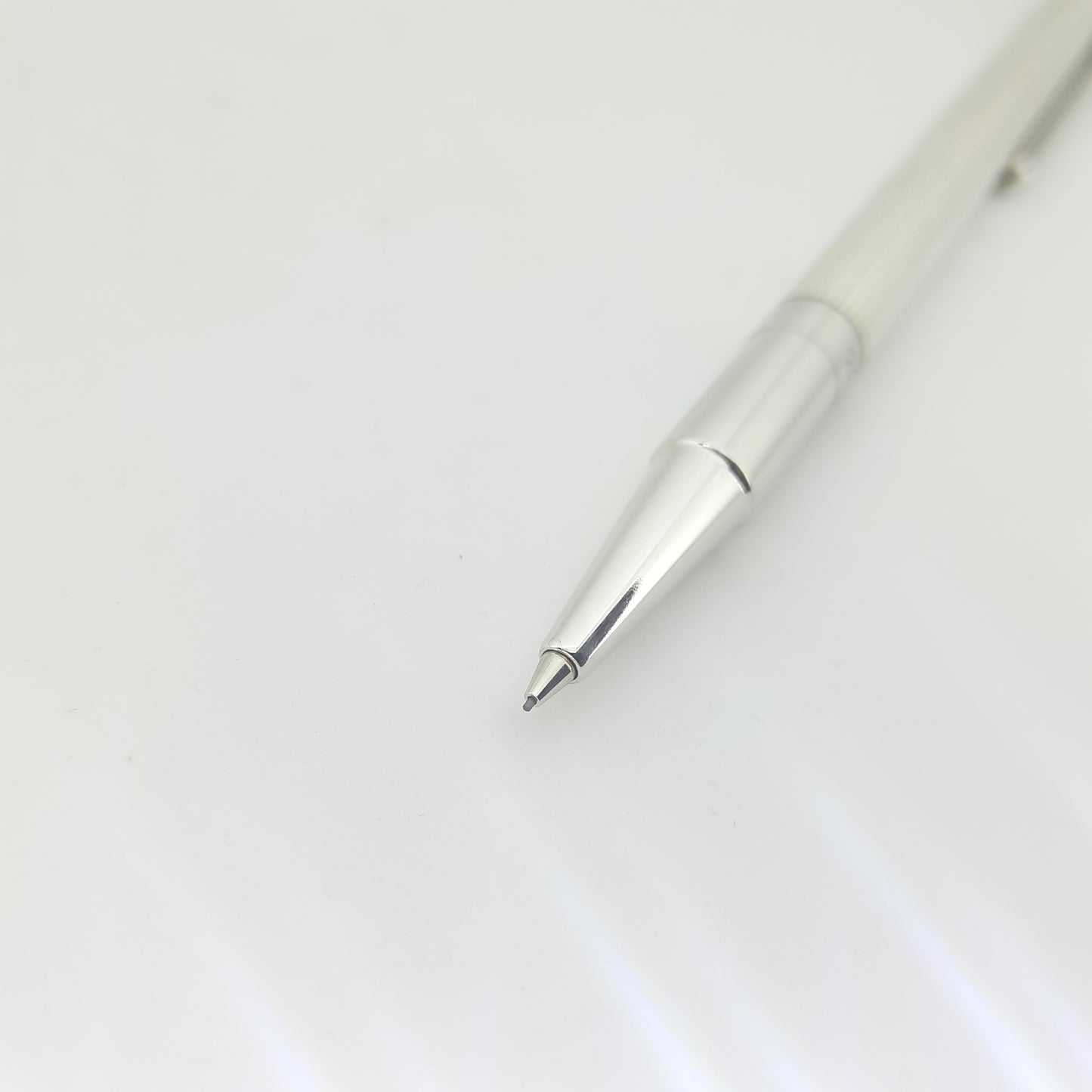 Waldmann Sterling Silver Lines Pattern With Engraving Space Twist Action Pencil