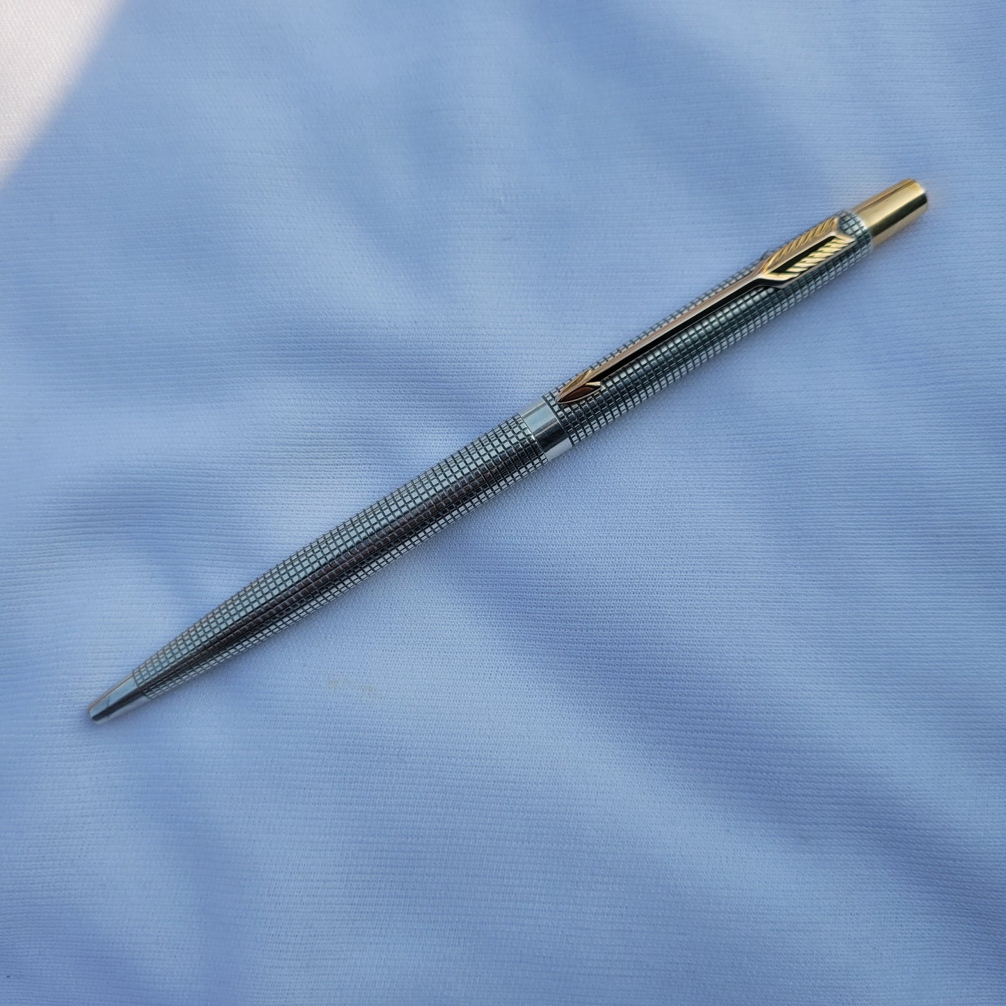 Parker Sterling Cap & Barrel Ball Pen Push Mechanism Made in USA