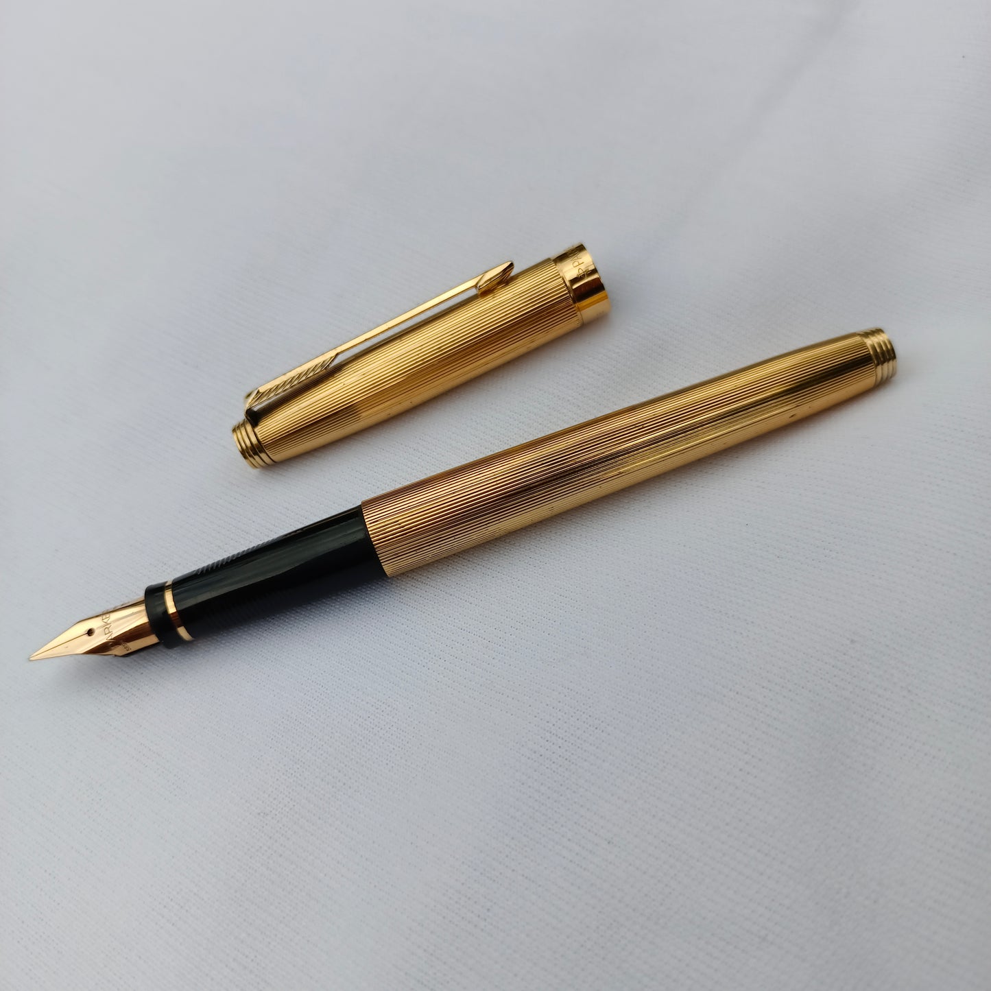 Vintage Parker 75 Milleraies 14kt Gold Nib Fountain Pen