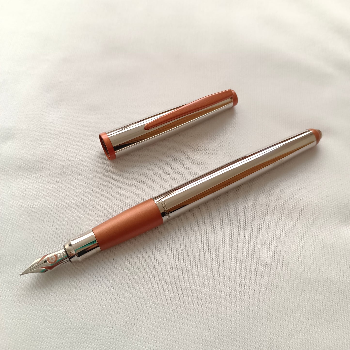 Cleo Skribent Orange Colour Fountain Pen Medium Nib